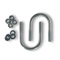 Керн Комплект хомут U образный гост 24137-80 м10х60 + 2 гайки + 2шайбы. Оцинкованный. 10 комплектов RKU00100602010