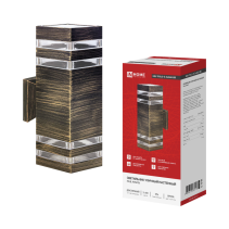 Светильник уличный настенный двусторонний НБУ POLO-S-2хA60-BR алюм бронза IP54 IN HOME