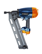 Hybest FN21100P nail gun for wood (pneumatic, nails SN21, magnesium)