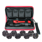 Кримпер для опрессовки наконечников с набором из восьми матриц в тканевой сумке СТК+8