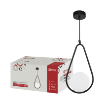 Светильник подвесной под лампу AURORA DROP-G9-BL 1хG9 матовый плафон, черный корпус IN HOME