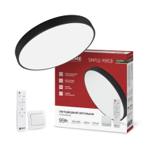 SCANDY SIMPLE-95RCB 95W 230V 3000-6500K 7600Lm 400x50mm LED Lamp with Remote Control Black IN HOME