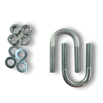 Керн Комплект хомут U образный гост 24137-80 м8х25 + 2 гайки + 2шайбы. Оцинкованный. 10 комплектов RKU00080252010