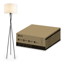 Светильник напольный под лампу ТНО 04-Е27-NB 230В бежевый абажур, черная тренога IN HOME