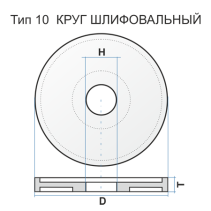 Круг шлифовальный 10 250 10 76 25А 60 K 6 V 50 чертеж 123000