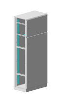 MULTICOLOR Housing VRU-2 IP-54 (600x2000x450) with removable side panels (WxHxD) RAL 7035; without mounting panels