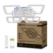 Светильник светодиодный ELEGANT ARIS-125RGB-SMART-WH 125Вт 230В 3000-6500K 8800Лм 585х585х115мм пульт ДУ белый IN HOME