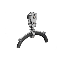 Sliding suspension with roller