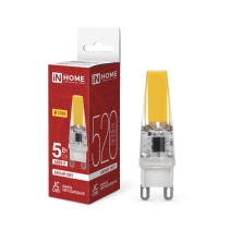 Лампа светодиодная LED-JCD-COB 5Вт 230В G9 4000К 520Лм IN HOME