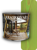 Масло для террас Kraskovar Deco Oil Terrace Зеленый лайм 2,2 л.