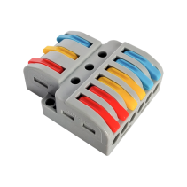 Клемма проходная разветвительная КПР 222-4136 с рычагами 3/6 полюса 0.08-2.5/4мм2 (3шт./уп.) IN HOME