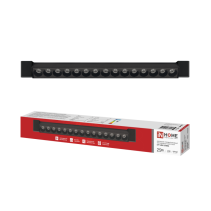 Светильник трековый линейный светодиодный поворотный LTP-LENS 2540BL 25Вт 4000К 60гр 465мм черный IN HOME