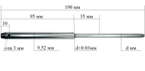 Направляющий пилот легкоконусной, Ø 6,94, 190 мм