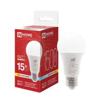 LED Lamp LED-A60-VC 15W 230V E27 1500Lm 3CST 3000/4000/6500K with switch on lamp IN HOME