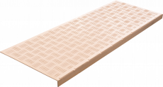 Anti-slip pad on the step lightweight angular (rubber tread) 900x300x30 mm, beige