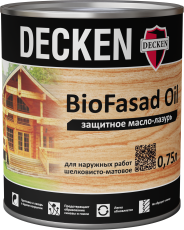 Защитное масло-лазурь DECKEN BioFasad Oil, 0,75 л