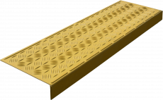 Anti-slip pad on the step large lightweight corner (rubber tread) 1000*305*71 mm, yellow