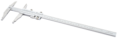 Vernier caliper with a solid frame, rounded, standard jaws and micro-feed 0-300 mm/0-12