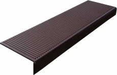 Anti-slip pad on the large corner step (Rubber tread) 1100*305*110 mm, chocolate