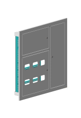 MULTICOLOR Floor shield (970x1000x140) 6 kv /Housing PE IP30 RAL 7035 (built-in type) (WxHxD)