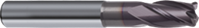 Monolithic carbide toroidal milling cutter for processing hardened steels, d-3 mm