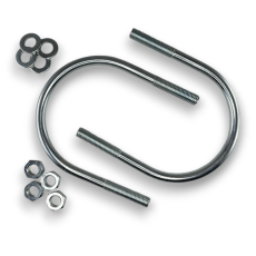 Керн Комплект хомут U образный гост 24137-80 м12х110 + 2 гайки + 2шайбы. Оцинкованный. 5 комплектов RKU00121102005