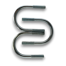 Керн Комплект хомут U образный гост 24137-80 м12х80 + 2 гайки + 2шайбы. Оцинкованный. 5 комплектов RKU00120802005