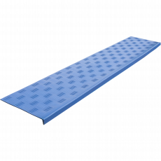 Anti-slip pad on the step is Long-max angular (rubber tread) 1500x300x30, blue