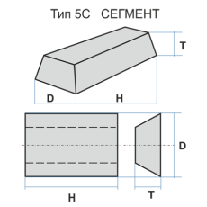 Сегмент шлифовальный 5С 100 40 150 14А 40 Q B 3109