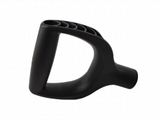 Reinforced handle for shovel handle, handle hole Ø 32mm, black