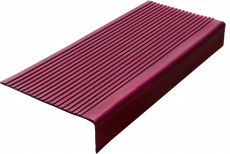 Anti-slip pad on the middle corner step (rubber tread) 750x330x100 mm, red