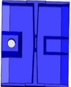 Overflow tray internal, straight