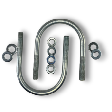 Керн Комплект хомут U образный гост 24137-80 м12х85 + 2 гайки + 2шайбы. Оцинкованный. 5 комплектов RKU00120852005