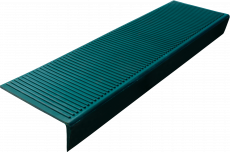 Противоскользящая накладка на ступень большая угловая (Проступь резиновая) 1100*305*110 мм, зеленая