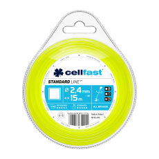 Fishing lines for trimmers, motorcycle mower STANDARD – square 2.4 mm 15 m