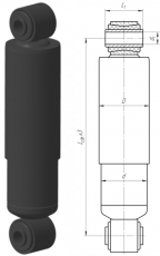 Hydraulic shock absorber 40.ULIG.300/480.2905006