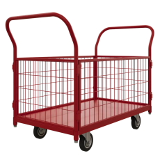 Тележка платформенная с бортами ТС 3 RT (600х1000) колёса d 160