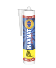 INVAMAT RTV 777 silicone oil-and-gasoline-resistant sealant, 300 ml cartridge, red