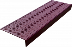Anti-slip pad on the step large lightweight corner (rubber tread) 1000*305*71 mm, red