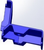 Corner rack overflow tray, internal