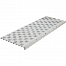 Противоскользящая накладка на ступень облегченная угловая (Проступь резиновая) 900х300х30 мм, серая