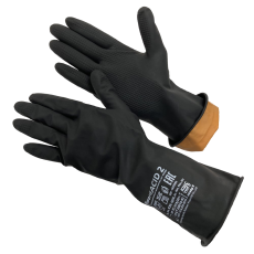 Усиленные резиновые технические КЩС перчатки тип 2 с улучшенными свойствами Gward ACID 2