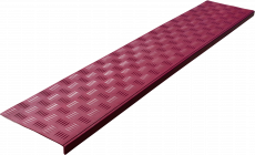 Anti-slip pad on the step is Long-max angular (rubber tread) 1500x300x30, red
