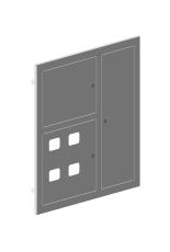 MULTICOLOR Лицевая панель ЩЭ 3-х дв. (950x1000) /Корпуса ЩЭ IP30 RAL7035 (встраиваемый тип исполнения) (ШхВхГ)