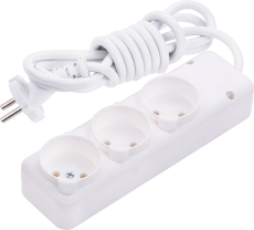 Удлинитель сетевой NE-AD без заземления, 3 гнезда, 2 метра