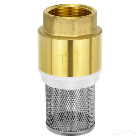 BRV-1-FILTER, Обратный клапан Ø 1 дюйм с пластиковым клапаном и несъемным фильтром