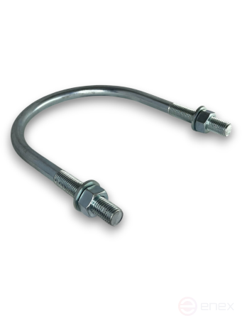 Керн Комплект хомут U образный гост 24137-80 м16х155 + 2 гайки + 2шайбы. Оцинкованный. 1 комплект RKU00161552001