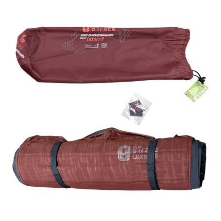 Inflatable insulated carpet BTrace Luxary 8. 198x68x7.5 cm (Red)