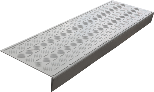 Anti-slip pad on the step large lightweight corner (rubber tread) 1000*305*71 mm, grey
