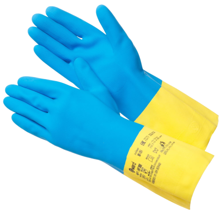 Двухцветная перчатка из натурального латекса с добавлением неопрена Gward HP300